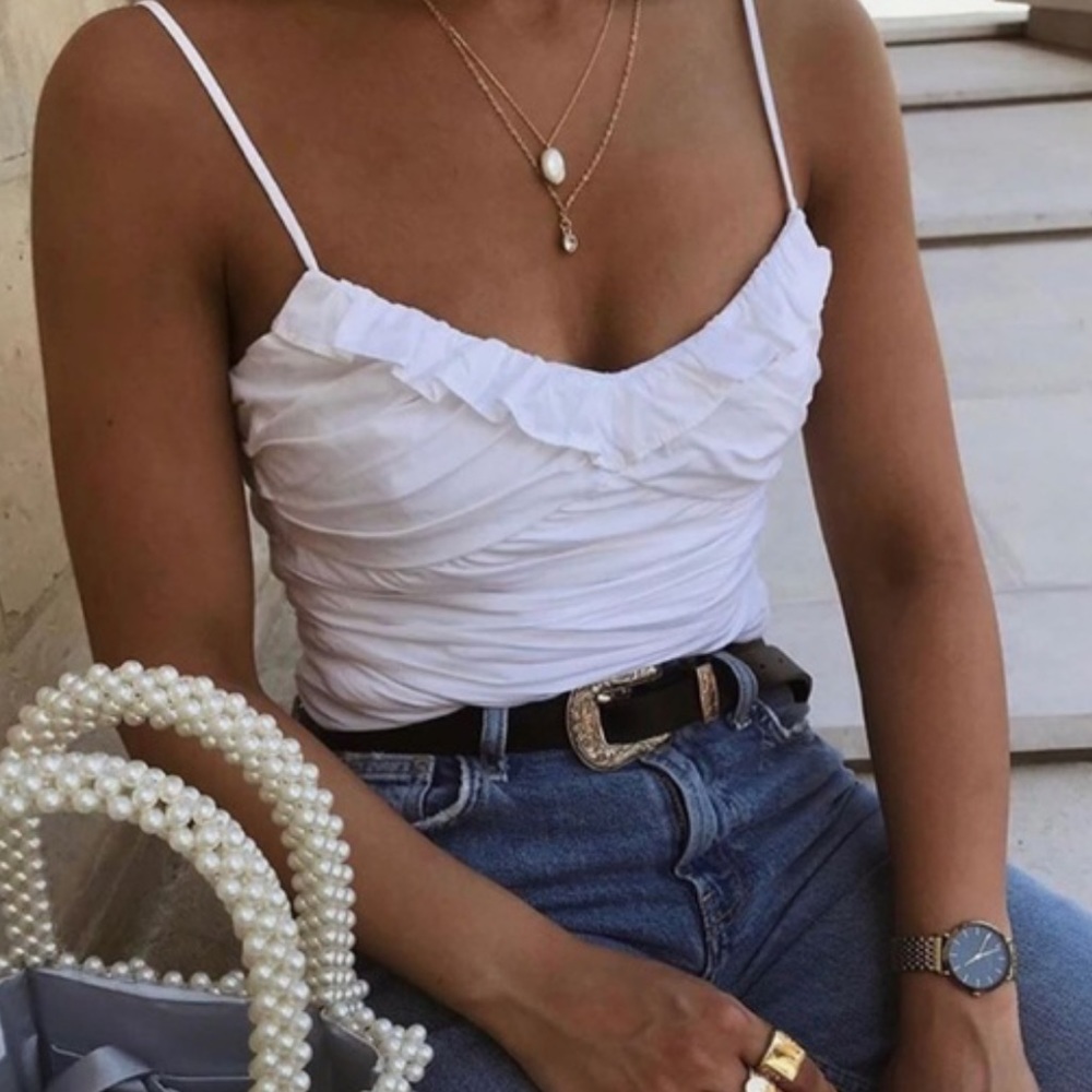 Zara Ruffle Crop Tank - Picture 5 of 6